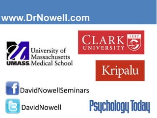 www.DrNowell.com
DavidNowell
DavidNowellSeminars
 