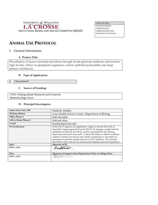 2015 IACUC Protocol for GLP Animal Study