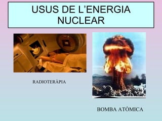 TIPUS DE FONTS D’ENERGIA No renovables : Existeixen a la Terra de forma limitada. Es poden exhaurir.  Renovables:  No s’esgoten pel fet d’utilitzar-les 