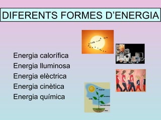 DIFERENTS FORMES D’ENERGIA Energia calorífica 