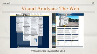 Visual Analysis: The Web
Issue No.7 07
Web redesigned inDecember 2013
 