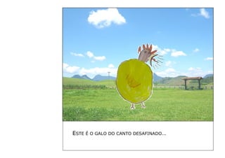 ESTE É O GALO DO CANTO DESAFINADO… 
 