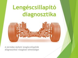 Lengéscsillapító
diagnosztika
A járműbe épített lengéscsillapítók
diagnosztikai vizsgálati lehetőségei
 