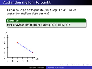 Lengden til en vektor