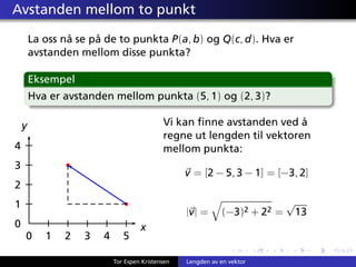 Lengden til en vektor