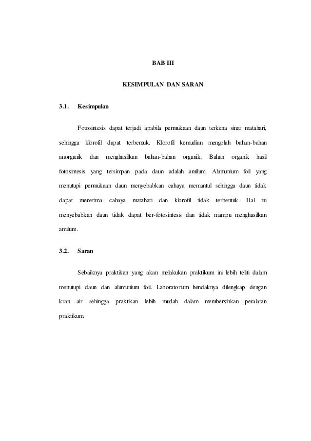 Contoh Saran Laporan Fisika - Soal Essay