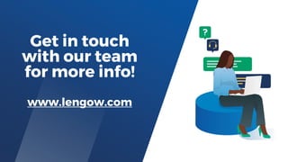 Get in touch
with our team
for more info!
www.lengow.com
 