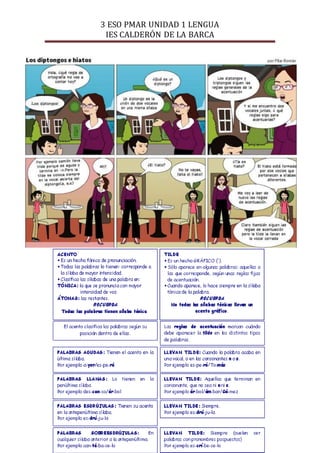 3 ESO PMAR UNIDAD 1 LENGUA
IES CALDERÓN DE LA BARCA
 