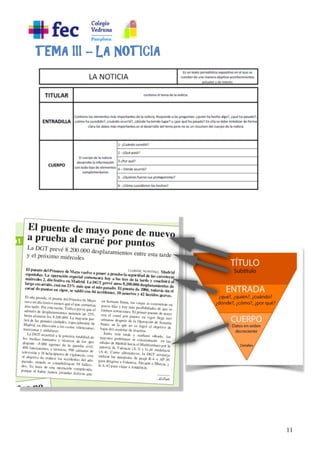 11
TEMA III – LA NOTICIA
 