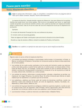 Pasos para escribir
                                               Text M yúscula diacrítica
                             ...