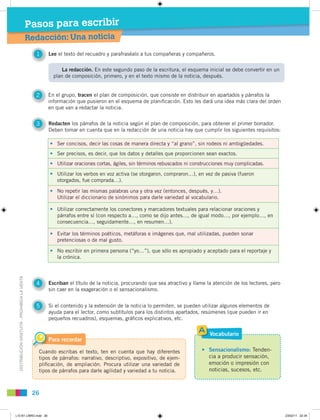 Pasos para escribir
                                               Redacción: Una noticia
                                ...