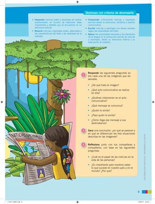 Destrezas con criterios de desempeño

                      • Interpretar noticias orales y reportajes de medios        • ...