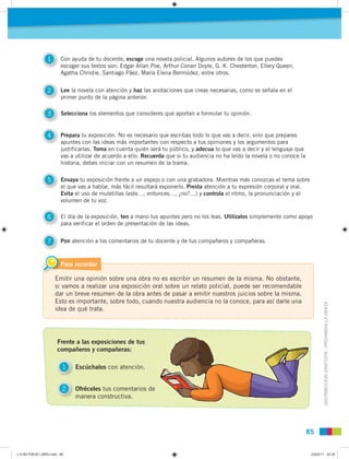 1       Con ayuda de tu docente, escoge una novela policial. Algunos autores de los que puedes
                         es...