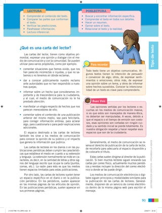 LECTURA                                                POSLECTURA
                  • Comprender el contenido del texto.  ...