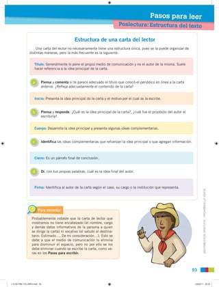 Pasos para leer
                                                                              Poslectura: Estructura del t...