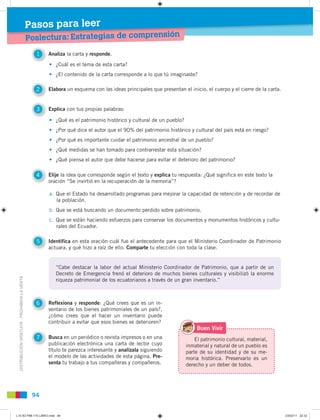 Pasos para leer
                                               Poslectura: Estrategias de comprensión
                    ...