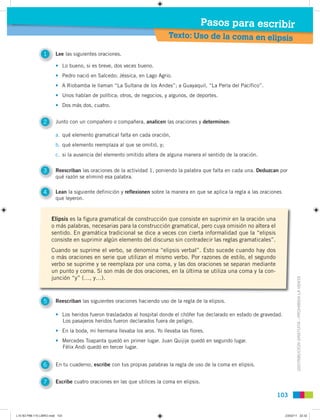 Pasos para escribir
                                                                          Texto: Uso de la coma en eli...