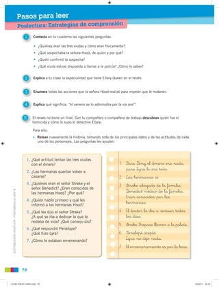 Pasos para leer
                                               Poslectura: E trategias de comprensión
                    ...