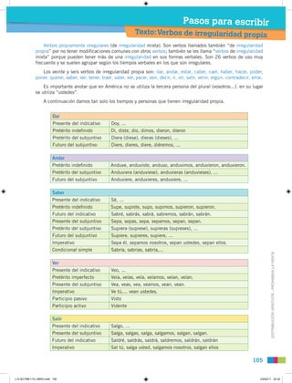 Pasos para escribir
                                                                   Texto: Verbos de irregularidad prop...