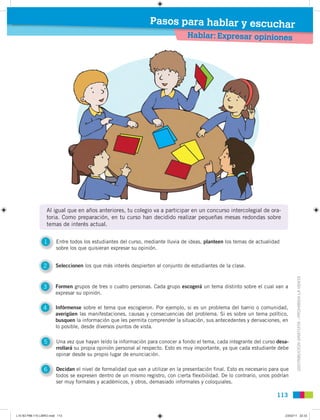 Pasos para hablar y escuchar
                                                                                  Hablar: Exp...