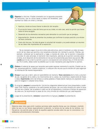 7    Organiza tu discurso. Puedes orientarte con la siguiente propuesta
                                                  ...