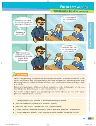 Pasos para escribir
                                                                              Planificación: Escribir ...