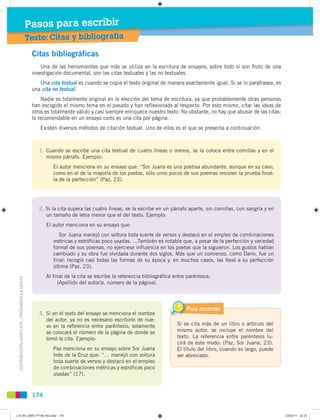 Pasos para escribir
                                               Texto: Citas y bibliografía
                           ...