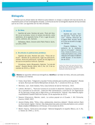 Bibliografía
                 Siempre que se utilizan textos de referencia para elaborar un ensayo o cualquier otro tipo d...