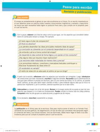 Pasos para escribir
                                                                                          Revisión y p...