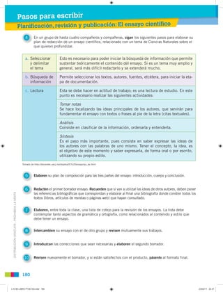 Pasos para escribir
                                               Planificación, revisión y publicación: El ensayo cientí...