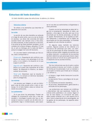 Estructura del texto dramático
                                                 Un texto dramático posee dos estructuras: ...