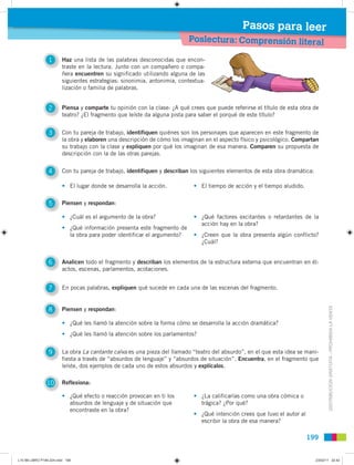 Pasos para leer
                                                                          Poslectura: Comprensión literal
...