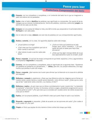 Pasos para leer
                                                                       Poslectura: Comprensión d l t t
   ...