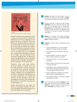 2   Analiza las partes de este ensayo: la intro-
                                                                         ...