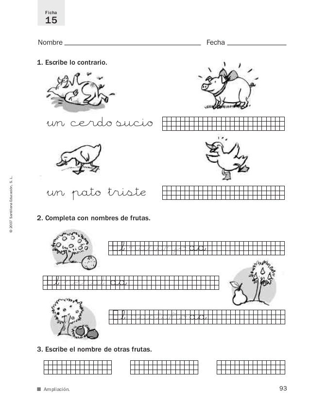Actividades Lengua 1 Primaria , Fichas de Gramática y Lenguaje para
