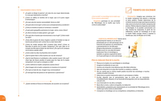 DIALOGANDO CON EL TEXTO Tiempo de Escribir
114 115
	 ¿A quién se dirige el poema? ¿Se trata de una mujer determinada
o a una que representa a muchas?
	 ¿Cómo se califica al nombre de la mujer, que se le pone según
el almanaque?
	 ¿De qué veta de nuestra nacionalidad étnica es ella?
	 ¿Dequécoloreslamujer?¿Cómosonsutemperamentoycondición?
	 ¿Cómo la nombra el poeta al comenzar a cantarle?
	 ¿A qué parte geográfica pertenece la mujer: sierra, costa o llano?
	 ¿Es ella la misma en todas partes? ¿por qué?
	 ¿Por qué dice el poeta que reconocemos a esa mujer? ¿Cómo están
sus ojos?
	 ¿Tenía ella la gracia de otras mujeres cuando el hombre la trajo al
rancho por primera vez? ¿Cómo fue su trato hacia ella?
	 ¿Cómo ha vivido siempre ella? ¿Cuántos hijos tiene? ¿Cómo se
describe el pecho de la madre campesina? ¿Por qué cabe en el
corazón de ella todo el dolor de esta tierra? ¿Por qué se le compara
con la tierra cuando sufre?
	 ¿Cómo están los diez muchachitos de la madre?
	 ¿Qué le quiere decir a ella el poeta con voz de romance?
	 ¿Qué le hará florecer el semblante a ella cuando muera? ¿Por qué?
¿Qué tipo de futuro predice el poeta para los hijos de la madre
campesina? ¿Con qué se compara su vida?
	 ¿Cómo redimirá la madre campesina nuestra tierra?
	 ¿Qué imagen de la madre campesina se muestra en el poema?
	 ¿Por qué se trata de una imagen muy conmovedora?
	 ¿El mensaje final del poema es de optimismo o pesimismo?
	 ¿Quién siembra el futuro en Venezuela, de acuerdo con el poema?
¿Qué escribir?: el monólogo de la madre que
lucha contra la adversidad
Propósito: participar en una actividad
de “Monólogos de la madre que lucha
contra la adversidad.”
Orientación: Imagina que conversas con
la madre campesina del poema e interroga
al texto poético. Puedes seleccionar de tu
contextosocialunamujerquehayaencaradola
vida como lo ha hecho la madre campesina del
poema. Elabora algunas preguntas personales
e interrógala. Si no puedes comunicarte con
ella, inventa las respuestas. A partir de tus
reflexiones, escribe un monólogo en el que
la madre hable consigo misma y exprese la
batalla que, sola, ha librado con la vida.
	 Piensa en la madre a la cual dirigirás tu monólogo.
	 Imagina el ambiente en que vive.
	 Inventa una situación muy dolorosa que ella debe enfrentar.
	 Idea otra situación en la que ella muestre su audacia y valentía.
	 Ten en cuenta que tu misma madre podría escuchar ese monólogo o muchas
madres actuales o futuras.
	 Selecciona un punto interesante sobre el cual empezar a hablar.
	Escribe dejando que el pensamiento siga su curso por un momento.
Inmediatamente después, te vas haciendo las preguntas y las vas respondiendo,
una por una.
	 Lee el borrador en voz alta y corrígelo.
	 Reescribe tu texto, cuida la ortografía y la redacción.
	 Apréndetelo y prepárate para representarlo en la actividad de“Monólogos de la
madre que lucha contra la adversidad.”
	 Comparte tu monólogo con tus compañeros, compañeras y el docente.
Para la redacción final de tu escrito
¿Qué es el monólogo? Dentro de la
representación teatral, es un discurso
presentado por un solo personaje con la
intención de expresar sus sentimientos
y pensamientos en voz alta para
dirigirse directamente a la audiencia.
Puede ocurrir en una obra de teatro
tradicional. Pero el monólogo es
también un género especial de teatro
en el que participa un único personaje.
 