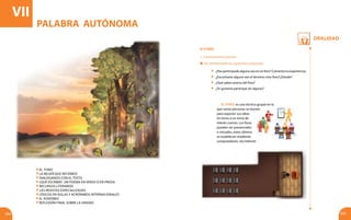 Oralidad
164 165
El FORO
1. Conocimientos previos
El foro: es una técnica grupal en la
que varias personas se reúnen
para exponer sus ideas
en torno a un tema de
interés común. Los foros
pueden ser presenciales
o virtuales, estos últimos
se establecen mediante
computadores, vía Internet.
Lee atentamente las siguientes preguntas:
	 ¿Hasparticipadoalgunavezenunforo?Comentatuexperiencia.
	 ¿Escuchaste alguna vez el término cine-foro?¿Dónde?
	 ¿Qué sabes acerca del foro?
	 ¿Te gustaría participar en alguno?
VII
PALABRA AUTÓNOMA
El Foro
La mujer que no vimos
Dialogando con el texto
¿Qué escribir? Un poema en verso o en prosa
Recursos literarios
Las revistas especializadas
Léxicos en siglas y acrónimos internacionales
El adverbio
Reflexión final sobre la unidad
 