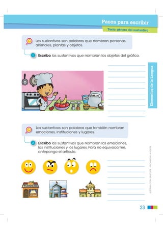 3   Escribo las respuestas.

         ¿Qué figura se logra primero?




         ¿En qué situación puedo necesitar un vaso de papel?



4   Ordeno del 1 al 6 los pasos para elaborar el vaso de papel.

           Tomar una punta del triángulo y llevarla al lado opuesto.

           Hacer lo mismo con la otra punta.

           Doblar las orejillas para cada lado.

           Presionar por los dos extremos para abrir el vaso y ¡ya está listo!

           Obtener un cuadrado.

           Doblar el cuadrado y obtener un triángulo.

5   Ordeno la secuencia y describo los pasos.

                                                                                     ',675,%8,Ï1 *5$78,7$  352+,%,'$ /$ 9(17$




6   Completo el texto.

                    frente a uno el cuadrado                    en forma
    de triángulo.                  la punta                y colocar sobre
    el                 derecho del                , como indica la               .

                                                                             19
 