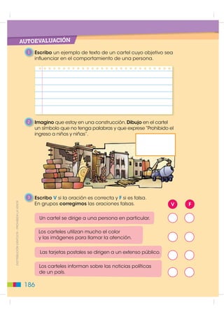 3   Escribo lo que tienen en común las palabras: floricultor, floricultora,
    florista, floristería, floral, florero. Escribo su significado.




4   Observo el gráfico y escribo las palabras que se derivan de
    la palabra flor. Formulo oraciones con cada una de las palabras.
                          esta
                          ecer
                flor
                          ación
                          a
5   Escribo los diálogos siguiendo la pista de la primera escena.
    Utilizo las palabras derivadas de pan: panadería, panadero,
    panadera, panera, panecillo, empanada, panificadora.


    ¿Qué hace                                              ¿Y tu
     tu papá?                                             mamá?




                                                                              ',675,%8,Ï1 *5$78,7$  352+,%,'$ /$ 9(17$
                                  ¿Y en dónde
                                    trabaja?


¡Qué   rico!




                                                                       185
 