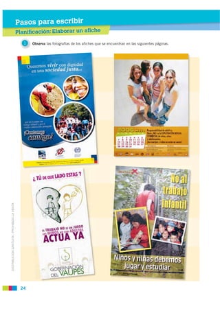 Pasos para escribir
                                             Planificació : Elaborar un afiche
                       ...