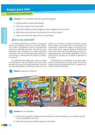 Pasos para leer
                                                  Prelectura: Publicidad

                                ...