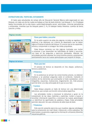 ESTRUCTURA DEL TEXTO DEL ESTUDIANTE
                                                 El texto para estudiantes de octavo a...
