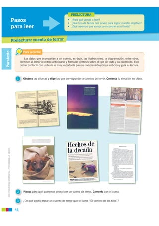 PRELECTURA
                                                Pasos                                            • ¿Para qué va...