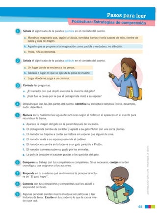 Pasos para leer
                                              Poslectura: Estrategias de comprensión

1   Señala el signif...