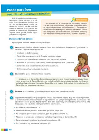 Pasos para leer
                                             Texto: Párrafo deductivo e inductivo
                        ...