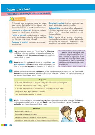 Pasos para leer
                                             Poslectura: Estrategia de comprensión

                      ...