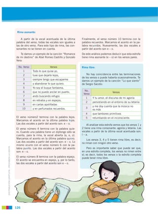 Rima asonante:

                                                 A partir de la vocal acentuada de la última       Finalme...