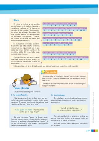Ritmo
    El ritmo se refiere a los acentos          E – lla – pro – me – tió – dar – te – to – do,
que se hacen en la cad...