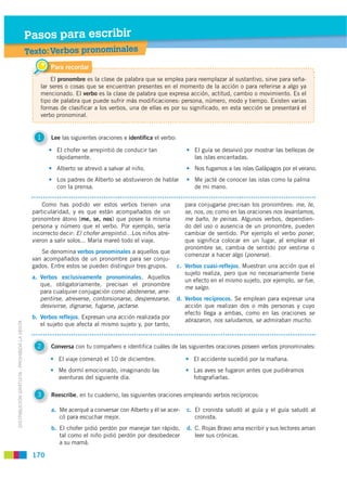 Pasos para escribir
                                             Texto: Verbos pronominales
                              ...