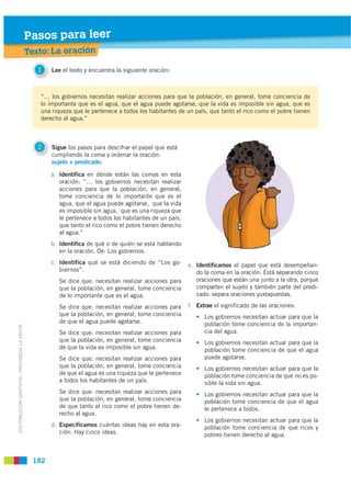 Pasos para leer
                                             Texto: La oración

                                          ...